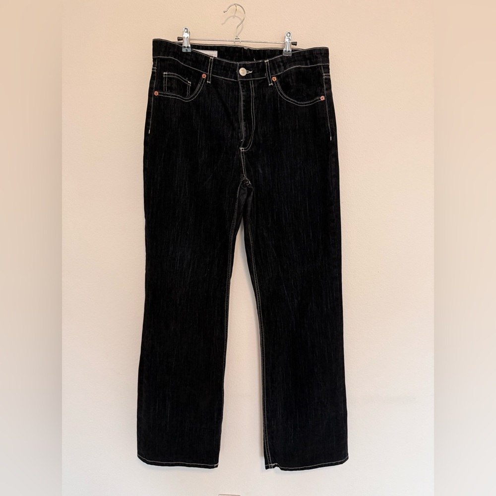 Zara TRF Flocked Balloon Jeans / Black Size 10 - Picture 4 of 8